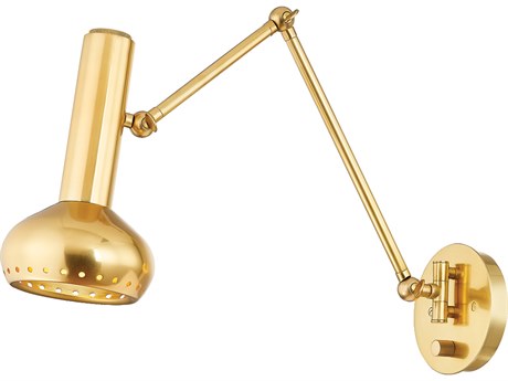 Hudson Valley Roald 1-Light Aged Brass Swing Wall Sconce