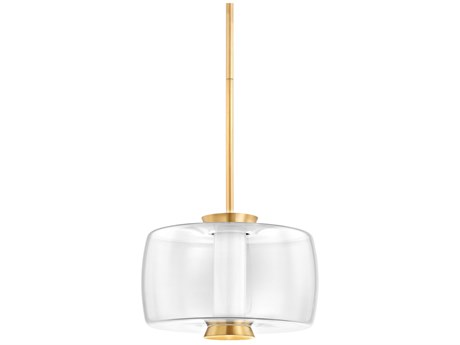 Hudson Valley Beau 1-Light Aged Brass Pendant