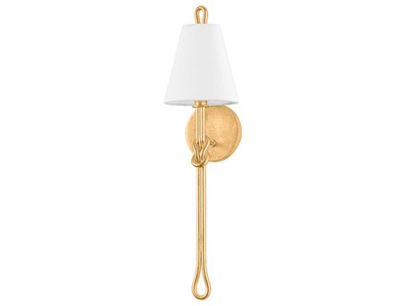 Hudson Valley Alburgh 1-Light Vintage Gold Leaf Wall Sconce