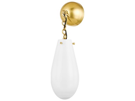 Hudson Valley Clarkstown 1-Light Aged Brass Wall Sconce