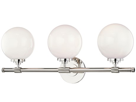 Hudson Valley Bowery 3-Light Polished Nickel Vanity Light
