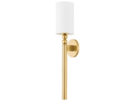 Hudson Valley Lakeport 1-Light Aged Brass Wall Sconce