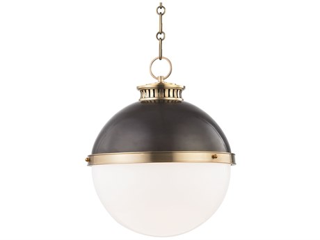 Hudson Valley Latham 1-Light Aged Antique Distressed Bronze Globe Pendant