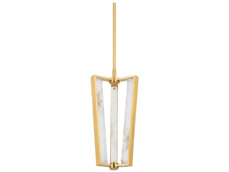 Hudson Valley Edgemere 3-Light Aged Brass Geometric Mini Pendant