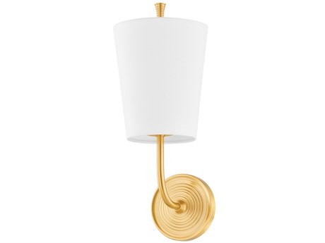 Hudson Valley Gladstone 1-Light Aged Brass Wall Sconce