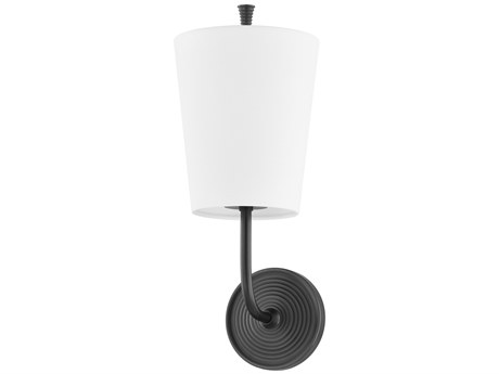 Hudson Valley Gladstone 1-Light Distressed Bronze Black Wall Sconce