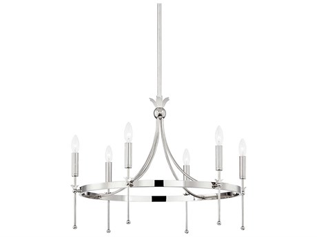 Hudson Valley Gates 6-Light Polished Nickel Candelabra Chandelier