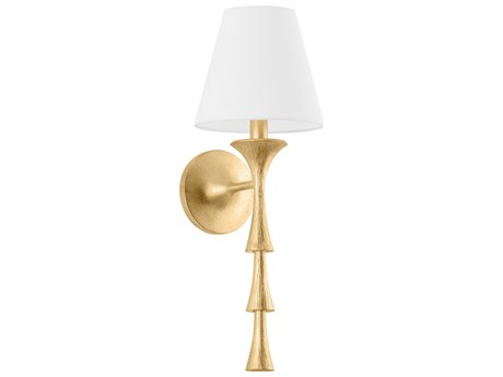 Hudson Valley Vails Gate 1-Light Vintage Gold Leaf Wall Sconce
