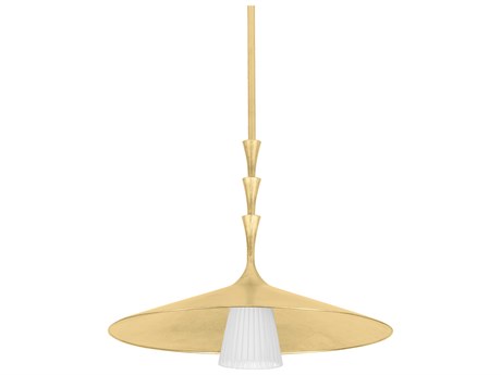 Hudson Valley Vails Gate 1-Light Vintage Gold Leaf Pendant