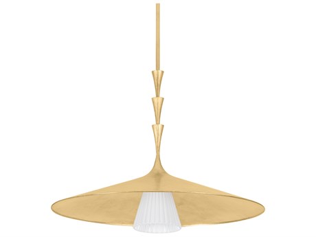 Hudson Valley Vails Gate 1-Light Vintage Gold Leaf Pendant