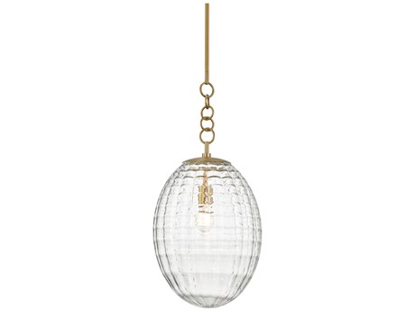 Hudson Valley Venice 1-Light Aged Brass Mini Pendant