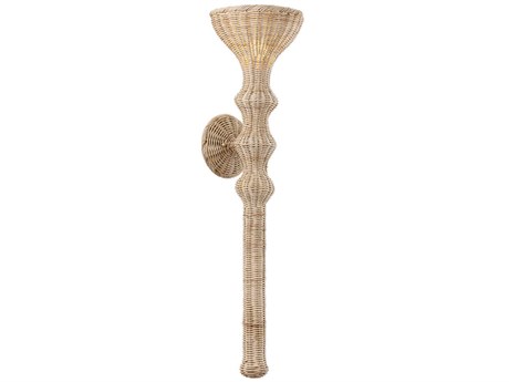 Hudson Valley Mamaroneck 1-Light Gold Leaf Brown Wall Sconce