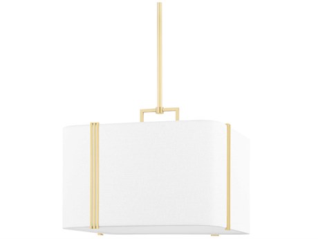 Hudson Valley Downing 4-Light Aged Brass Pendant