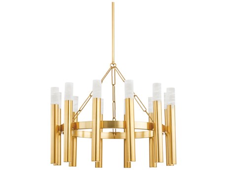Hudson Valley Pali 12-Light Aged Brass Chandelier