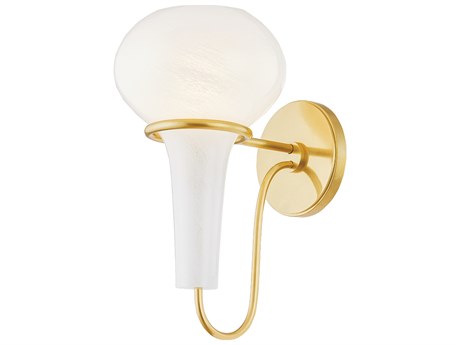 Hudson Valley Adams 1-Light Aged Brass Wall Sconce