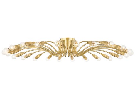 Hudson Valley Barney 24-Light Aged Brass Semi Flush Mount