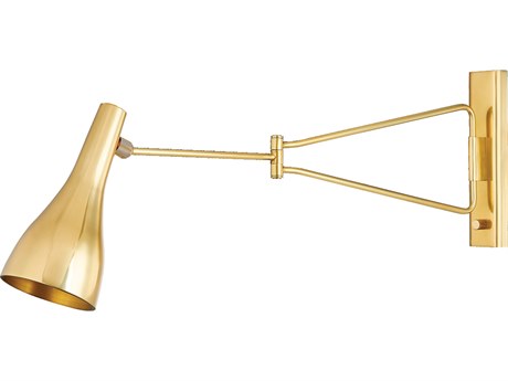 Hudson Valley Northford 1-Light Aged Brass Swing Wall Sconce