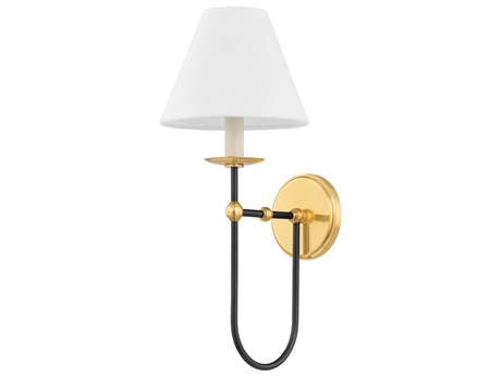 Hudson Valley Demarest 1-Light Aged Brass Distressed Bronze Wall Sconce