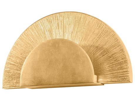 Hudson Valley Homecrest 1-Light Vintage Gold Leaf Wall Sconce