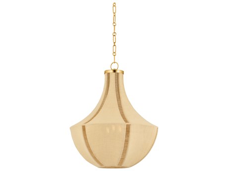 Hudson Valley Cascade Lake 3-Light Aged Brass Lantern Pendant
