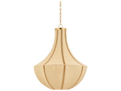 Hudson Valley Cascade Lake 4-Light Aged Brass Lantern Pendant