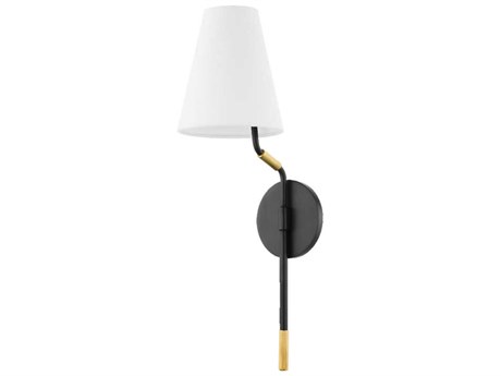 Hudson Valley Stanwyck 1-Light Aged Brass Distressed Bronze Wall Sconce