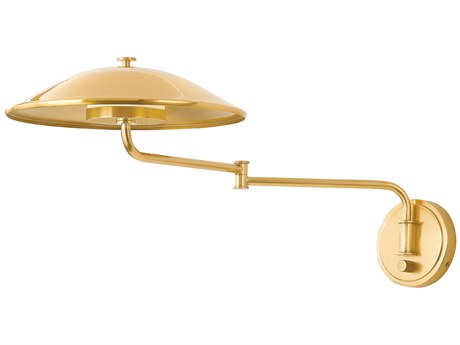 Hudson Valley Brockville 1-Light Aged Brass Swing Wall Sconce
