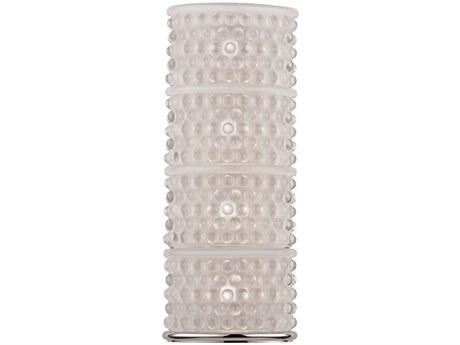 Hudson Valley Hebron 4-Light Polished Nickel Glass Wall Sconce