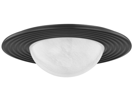 Hudson Valley Geraldton 1-Light Distressed Bronze Black Flush Mount