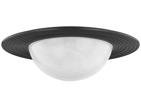 Hudson Valley Geraldton 1-Light Distressed Bronze Black Flush Mount
