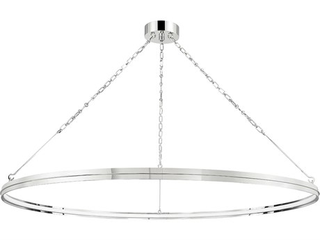 Hudson Valley Rosendale 1-Light Polished Nickel Glass LED Round Pendant