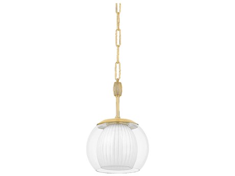 Hudson Valley Clementon 1-Light Aged Brass Mini Pendant