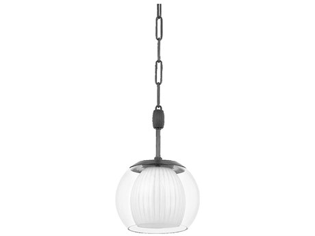 Hudson Valley Clementon 1-Light Distressed Bronze Black Mini Pendant