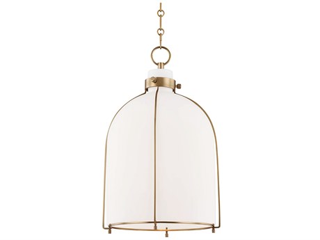 Hudson Valley Eldridge 1-Light Aged Brass Bell Pendant