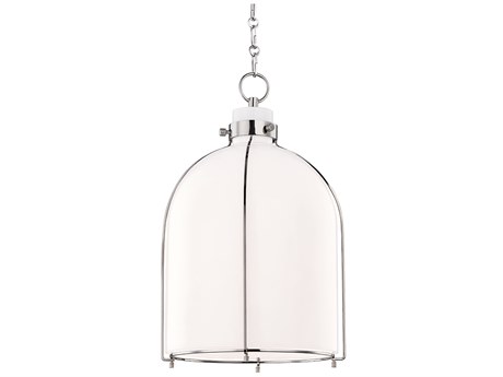 Hudson Valley Eldridge 1-Light Polished Nickel Bell Pendant