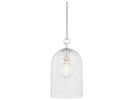 Hudson Valley Belleville 1-Light Polished Nickel Glass Bell Mini Pendant