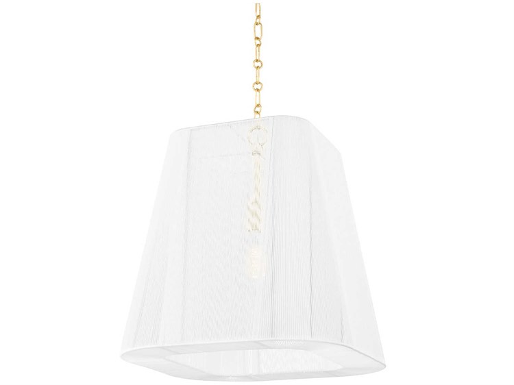 Photos - Chandelier / Lamp Hudson Valley Verona Beach 1-Light Aged Brass Pendant 7619-AGB