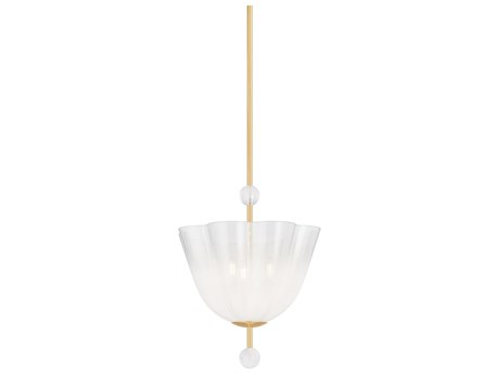 Hudson Valley Cambria Heights 3-Light Aged Brass Pendant
