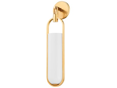Hudson Valley Lorimer 1-Light Aged Brass Wall Sconce