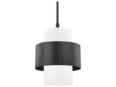 Hudson Valley Corinth 1-Light Old Bronze Black Cylinder Pendant