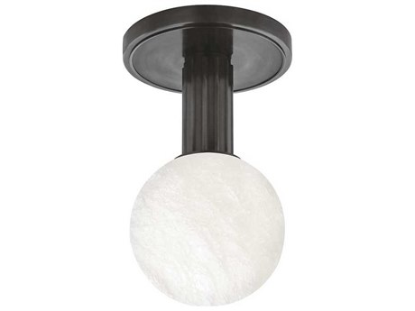 Hudson Valley Murray Hill 1-Light Distressed Bronze LED Globe Semi Flush Mount