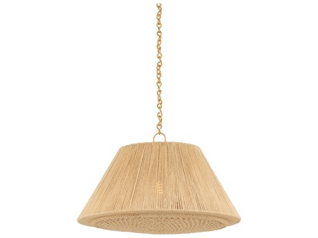 Hudson Valley Mystic 1-Light Aged Brass Brown Pendant