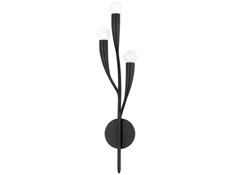 Hudson Valley Labra 3-Light Aged Iron Black Wall Sconce