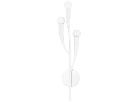 Hudson Valley Labra 3-Light White Plaster Wall Sconce