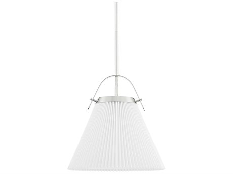 Hudson Valley Aldridge 1-Light Polished Nickel Off White Pendant