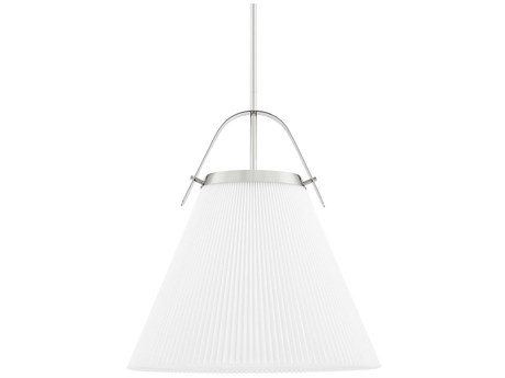 Hudson Valley Aldridge 1-Light Polished Nickel Off White Pendant