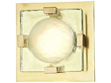 Hudson Valley Bourne 1-Light Aged Brass Glass LED Wall Sconce