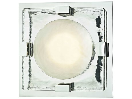 Hudson Valley Bourne 1-Light Polished Nickel Glass LED Wall Sconce