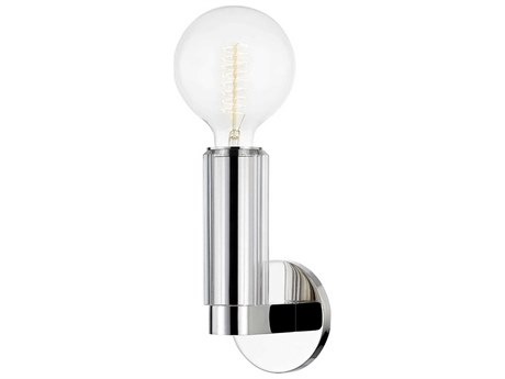 Hudson Valley Gilbert 1-Light Polished Nickel Crystal Wall Sconce
