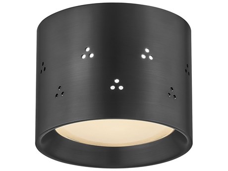 Hudson Valley Edisto 1-Light Distressed Bronze Drum Flush Mount